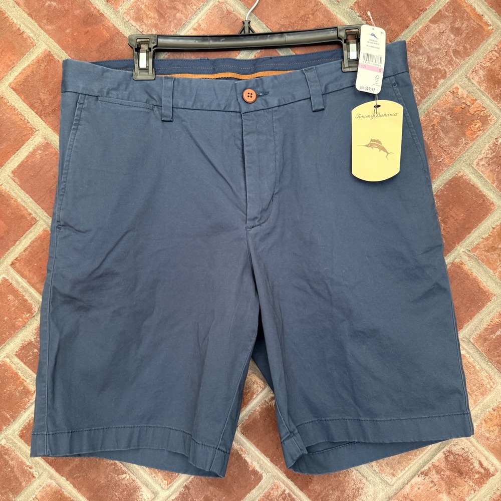 NWT Tommy Bahama Boracay Shorts Mens 30 Dress Blues Navy Cotton Stretch
